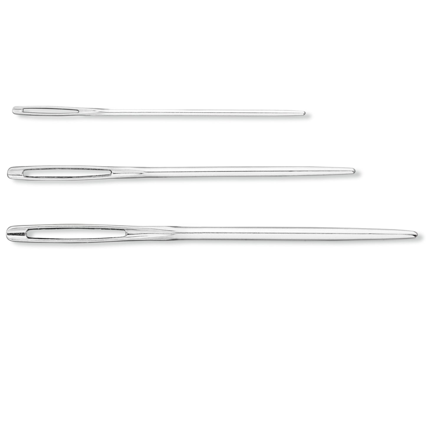 Wool and tapestry needles No. 1,3,5 steel silver col