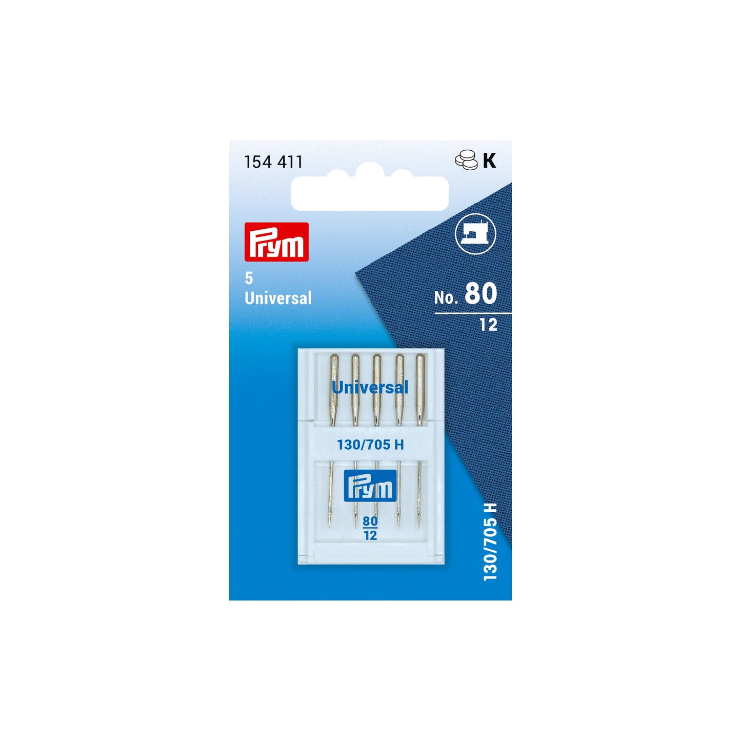 Standard sewing machine needles, 130/705, 80