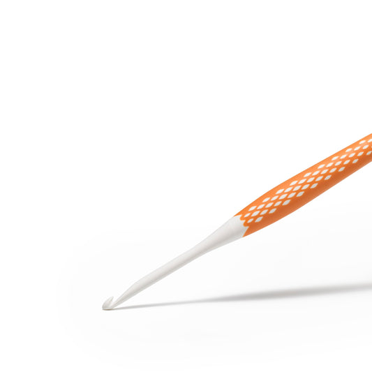 Crochet hook for wool plastic Ergonomics 4.5 mm 16 cm orange