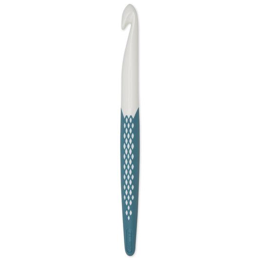 Crochet hook for wool plastic Ergonomics 18 cm 12.00 mm petrol green
