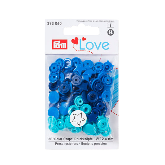Colour snap fastener, Prym Love, star, 12.4mm(30pc)