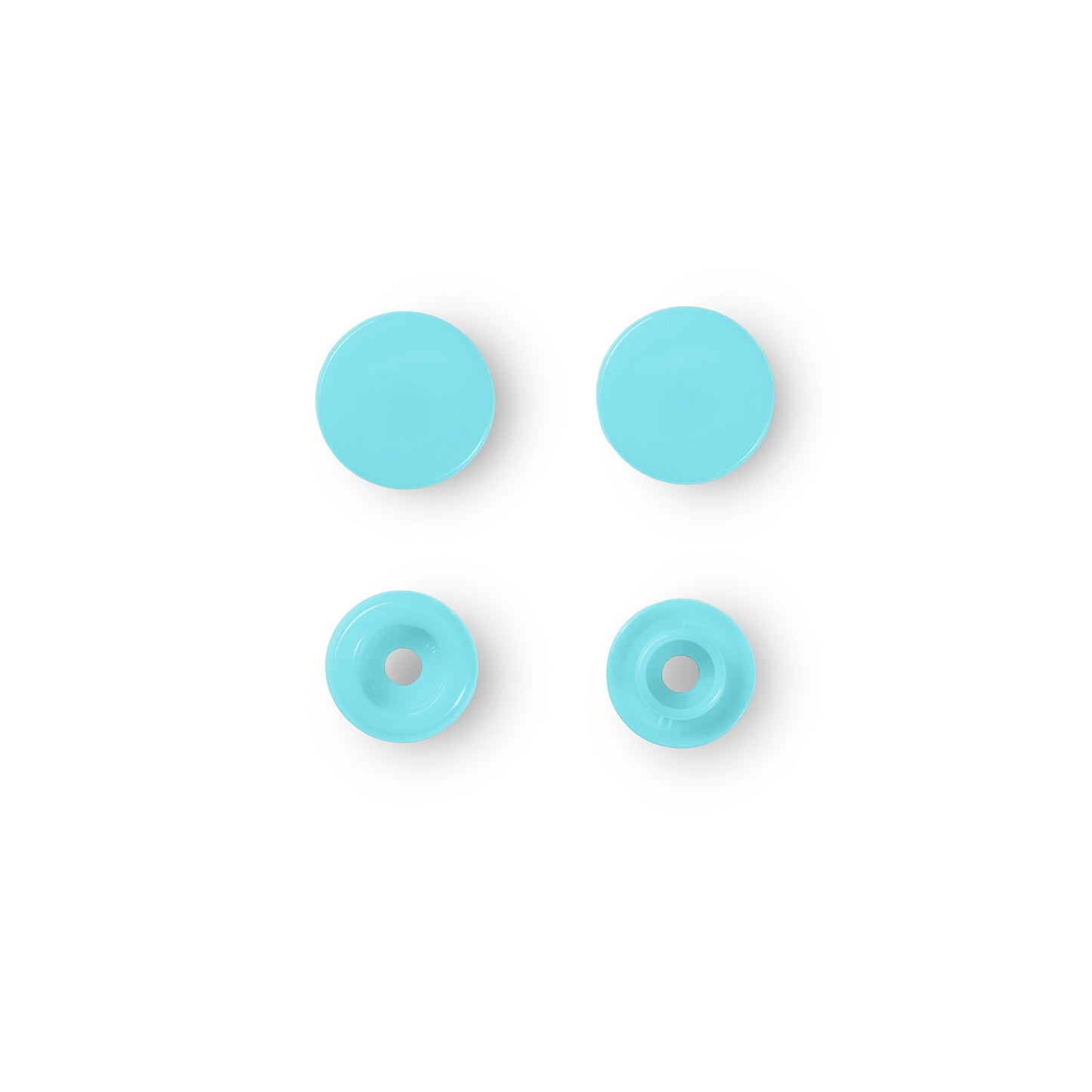 Non-sew press fasteners, Colour Snaps, round, 12.4mm(30pc)
