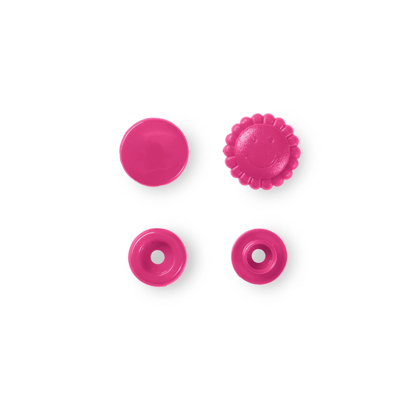 Non-sew press fasteners, Colour Snaps, flower (30pc)