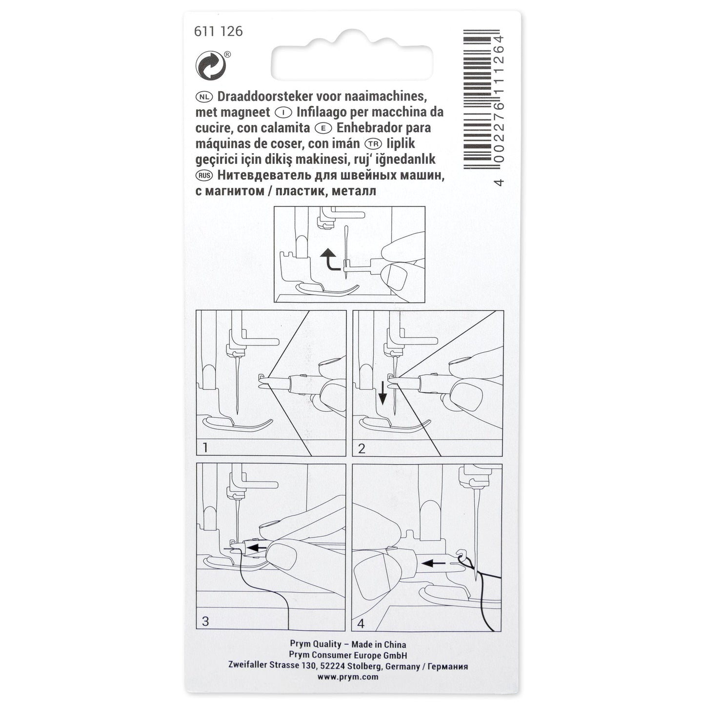 Threader f. sewing machine + magnet