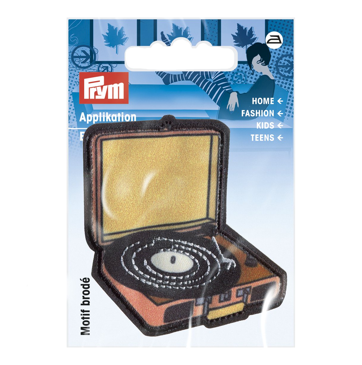 Appliqué retro record player