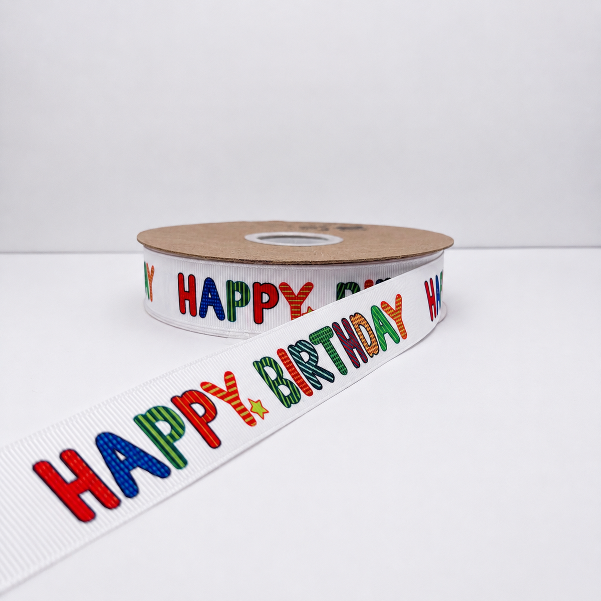 Happy Birthday Printed Ribbon