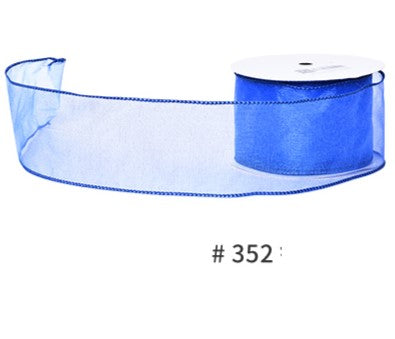 Organza Wired Ribbon 10 Yards Ribbon (2.5inch-63mm)