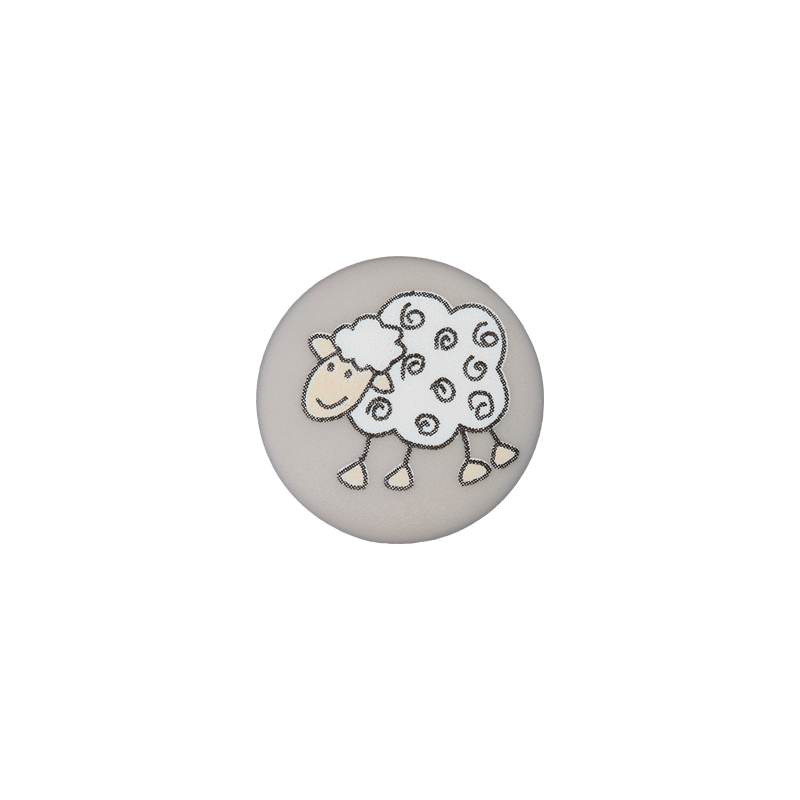 Polyester button Sheep 15mm