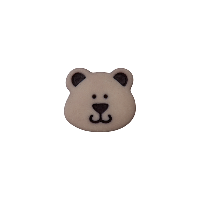 Polyester button shank Bear 15mm