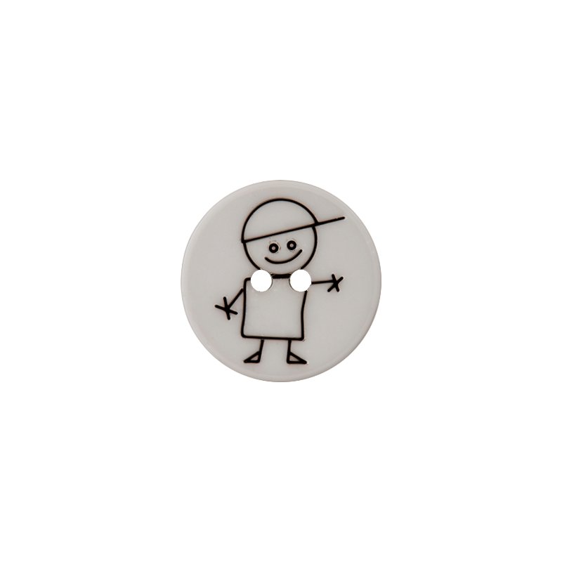 Polyester two-hole button boy 15mm