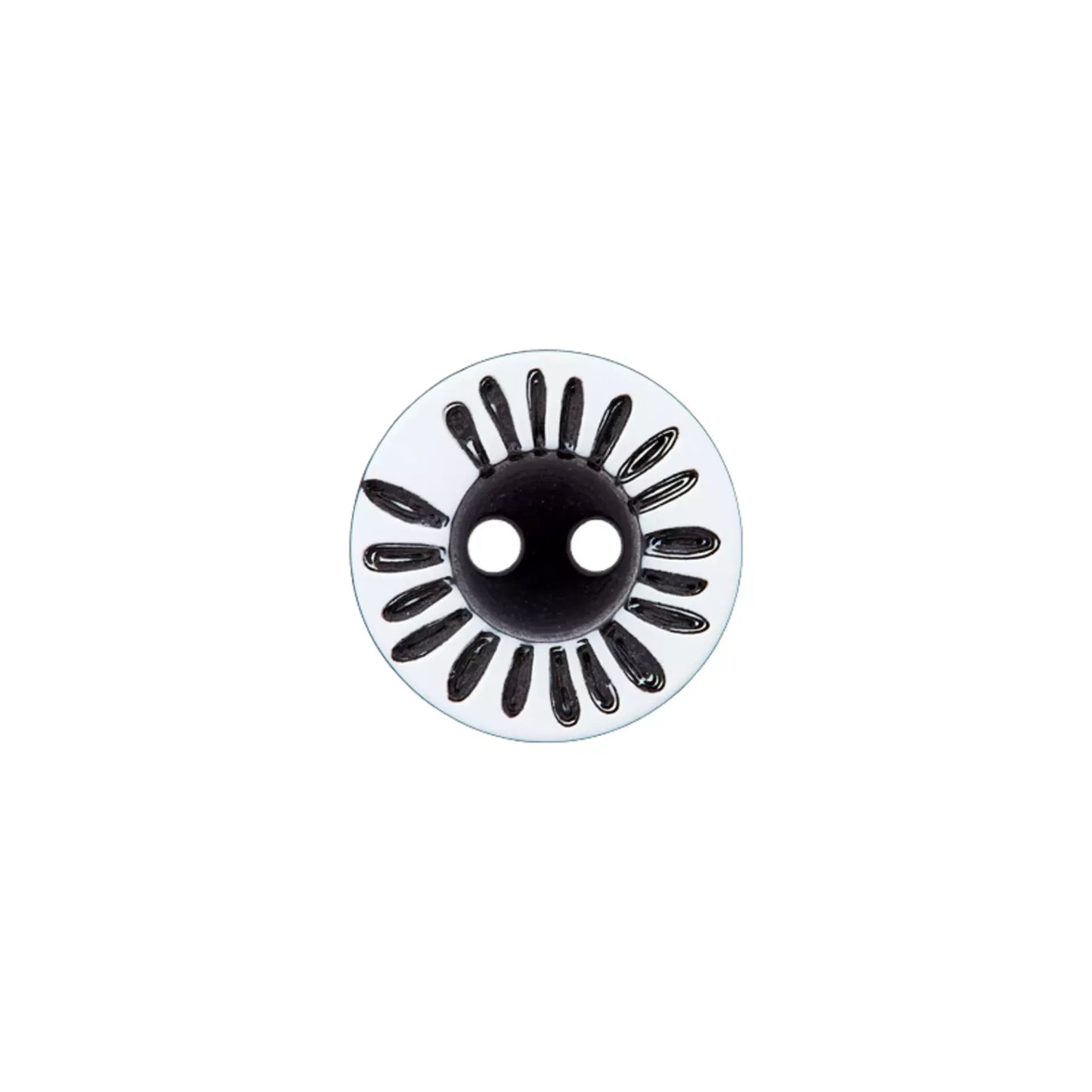 Polyester button 2-holes Flower, 12mm 15MM
