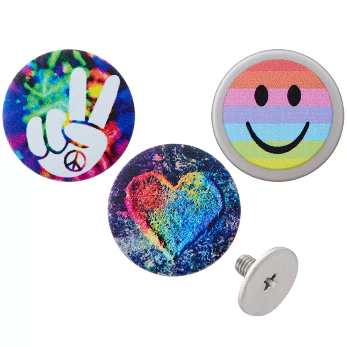 Metal jeans button, Assortment with different motifs, 17mm