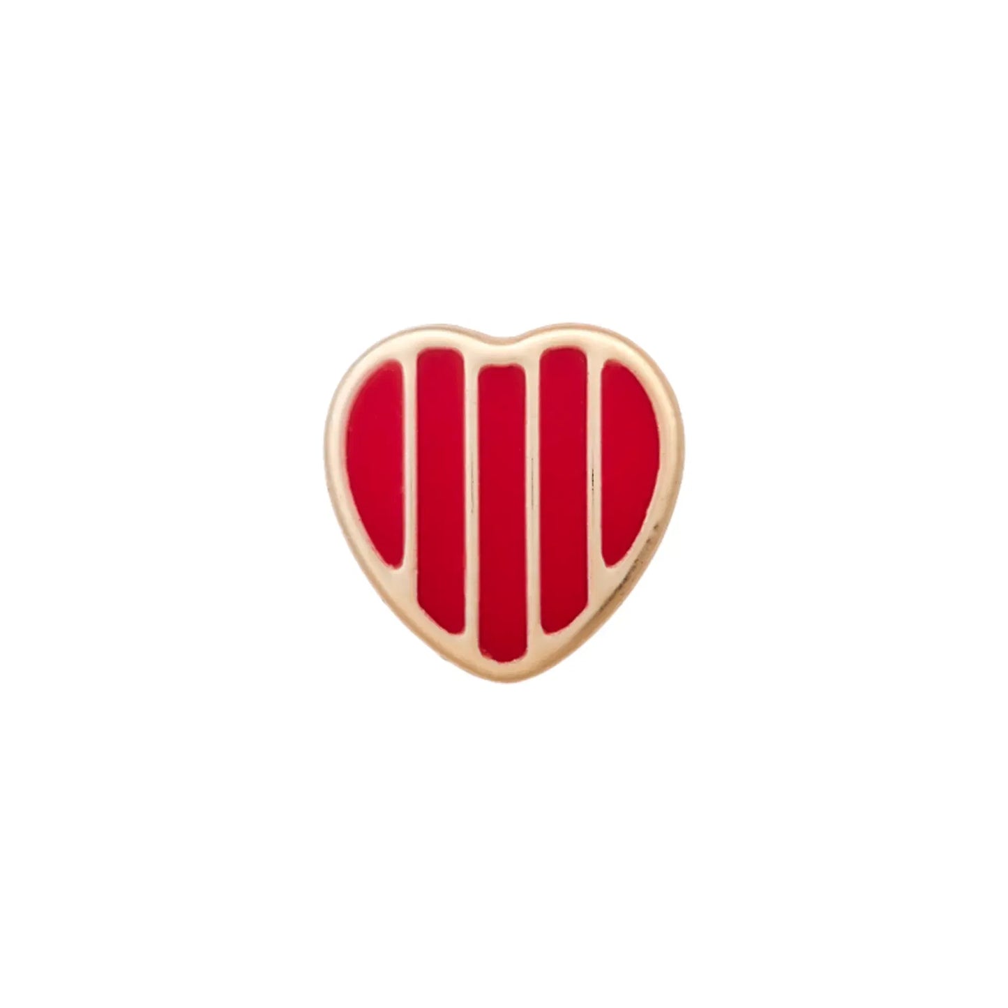 Polyester button shank metallized Heart 11mm