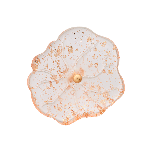 Polyester button shank, Flower, 20mm
