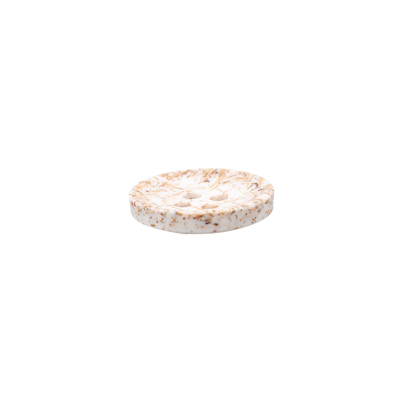 Coconut/polyester button 4-holes, recycled, 15mm, 20mm