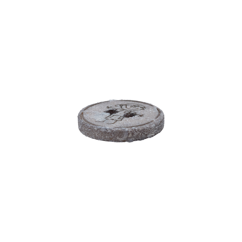 Cotton/polyester button 2-holes, recycled, Boy, 15mm