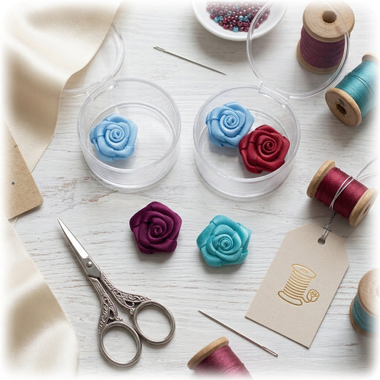 Rose Ribbon Bow With Single Face 15mm(20pcs)