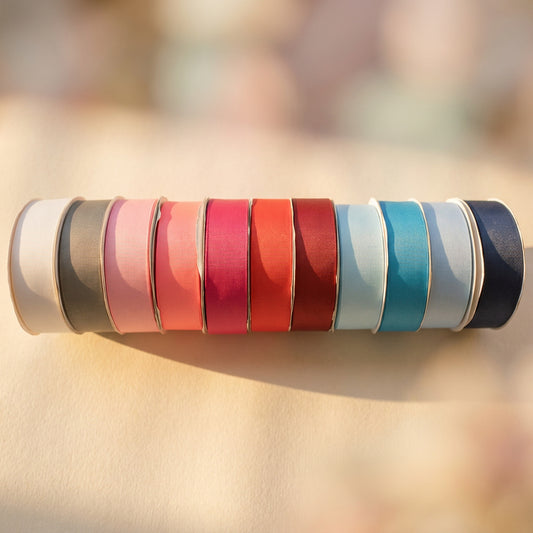 50mm Premium grosgrain ribbon Grey, Pink, Red, Blue series