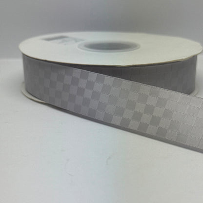 Premium Satin Check Ribbon 25MM