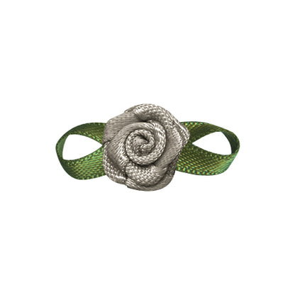 Flower Foliage Single Face Satin Bow (20pcs)