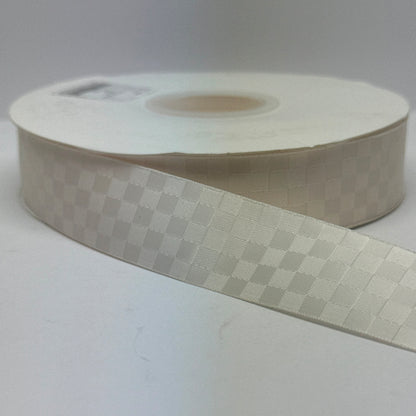 Premium Satin Check Ribbon 25MM