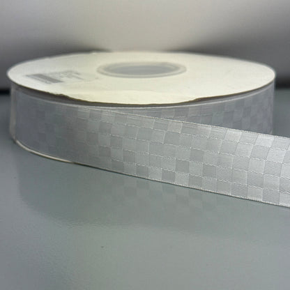 Premium Satin Check Ribbon 25MM