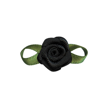 Flower Foliage Single Face Satin Bow (20pcs)