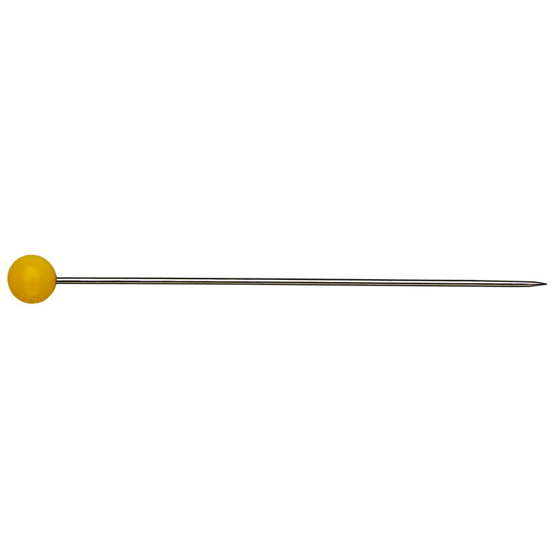 Plastic-headed pins, 0.65 x 45mm, yellow(15g)