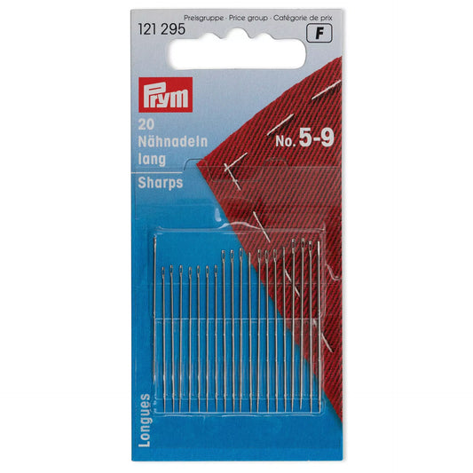 Hand Sewing Needles sharps no.5-9 ass. silver col