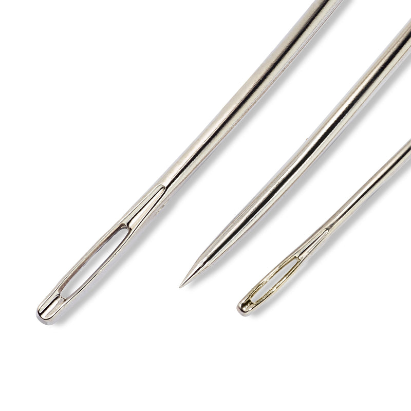Upholsterer's needles curved 2 large + 1 small, 2-4-5,si-col