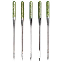 Special topstitch and metallic sewing machine needles with flat shank