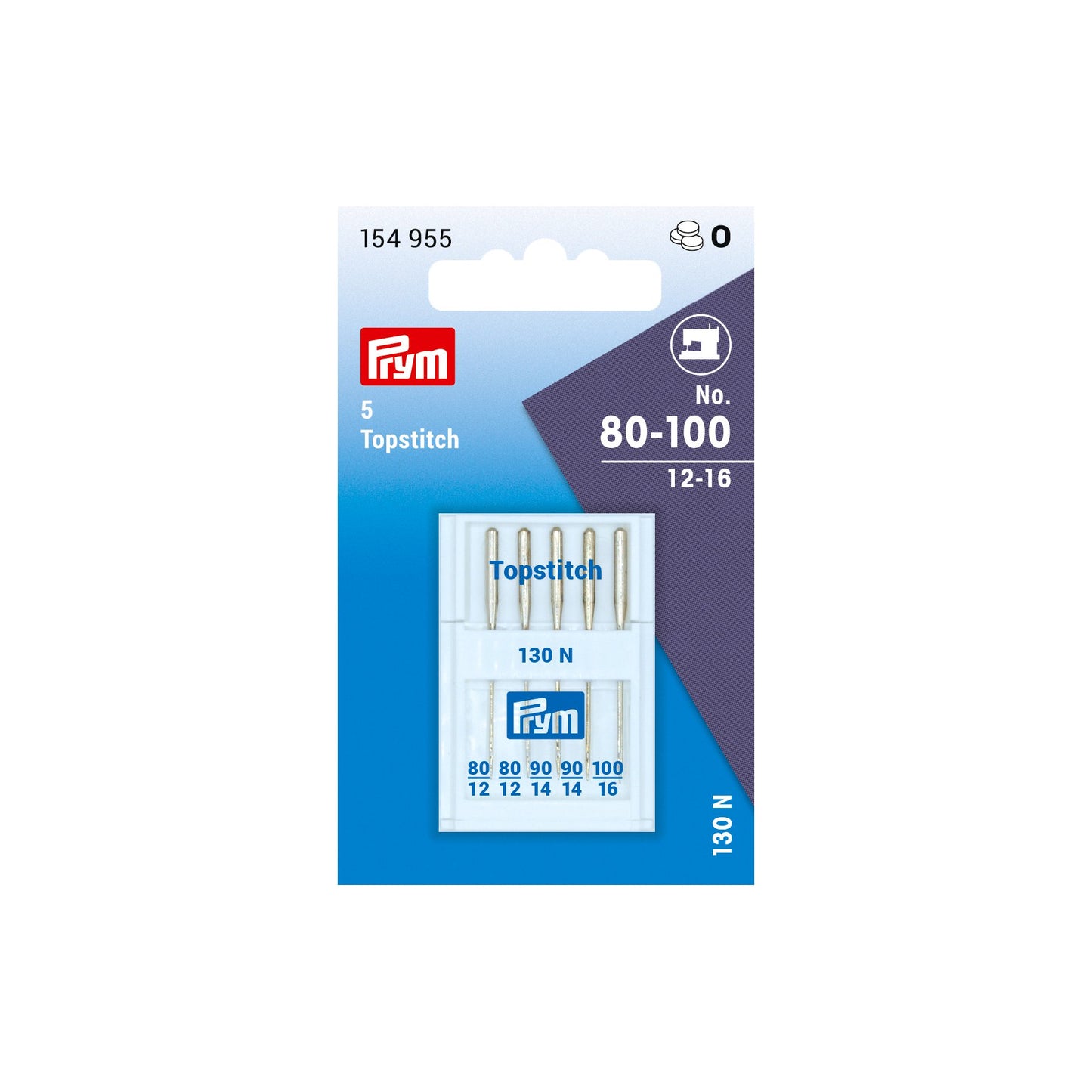 Special topstitch and metallic sewing machine needles with flat shank
