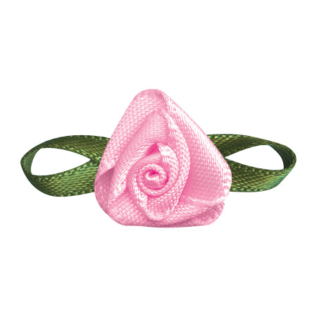 Ribbon Bow Foliage Flower With Single Face Satin  Ivory Ribbon(10 PCS)