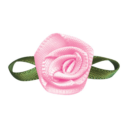 Satin Bow with Flower Foliage (10pcs)