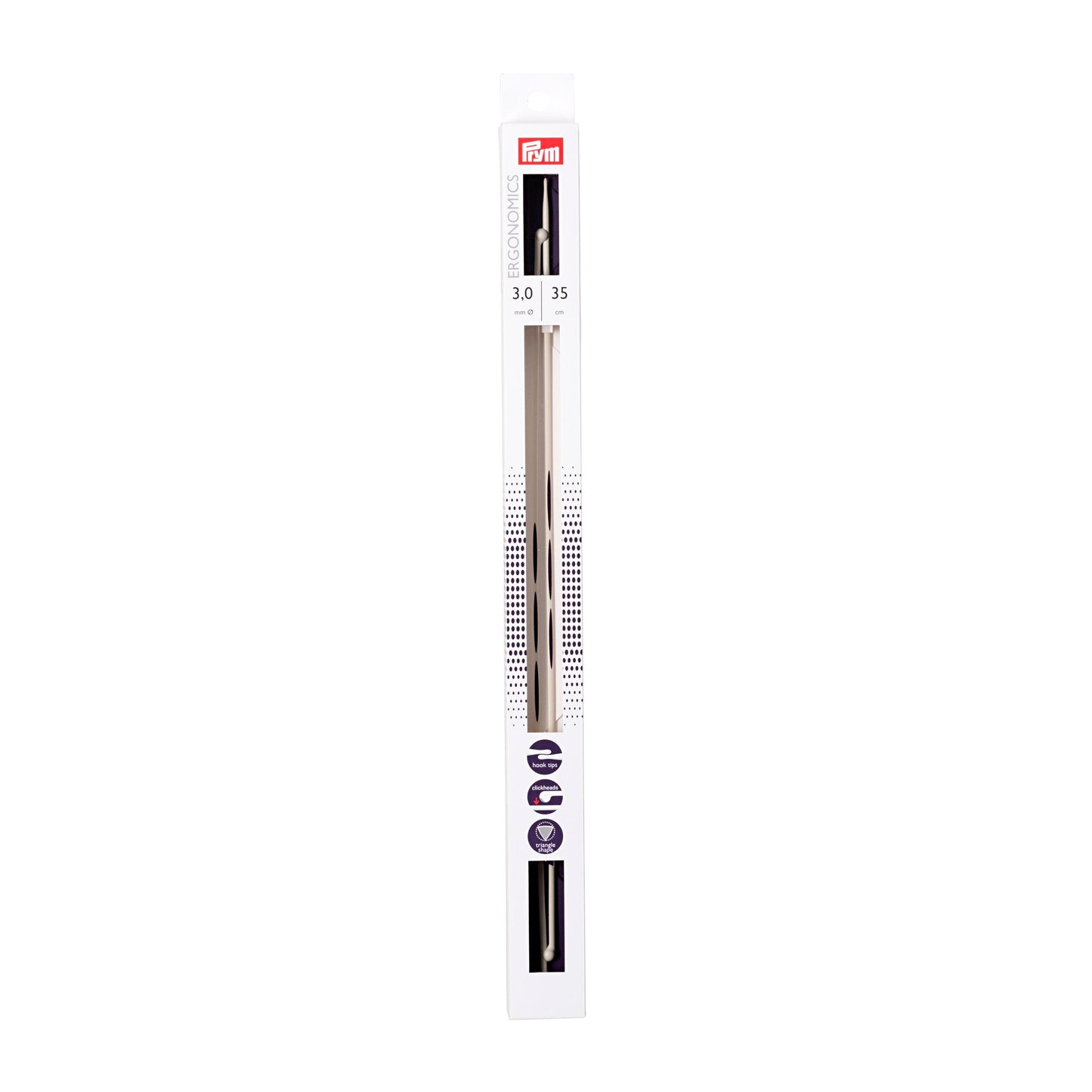 Single-pointed knitting pins Ergonomics 35 cm 3.00 mm