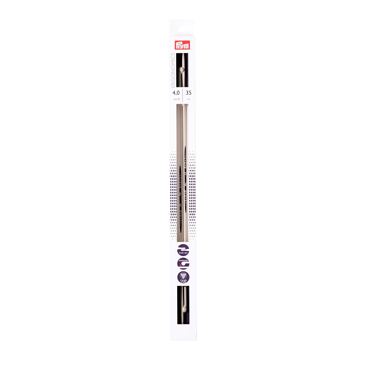Single-pointed knitting pins Ergonomics 35 cm 4.00 mm