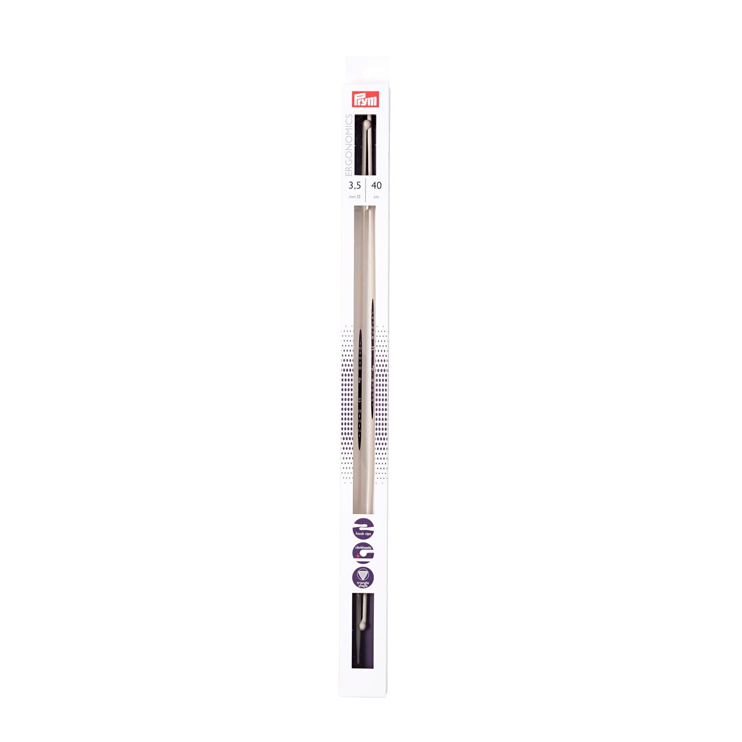 Single-pointed knitting pins Ergonomics 40 cm 3.50 mm