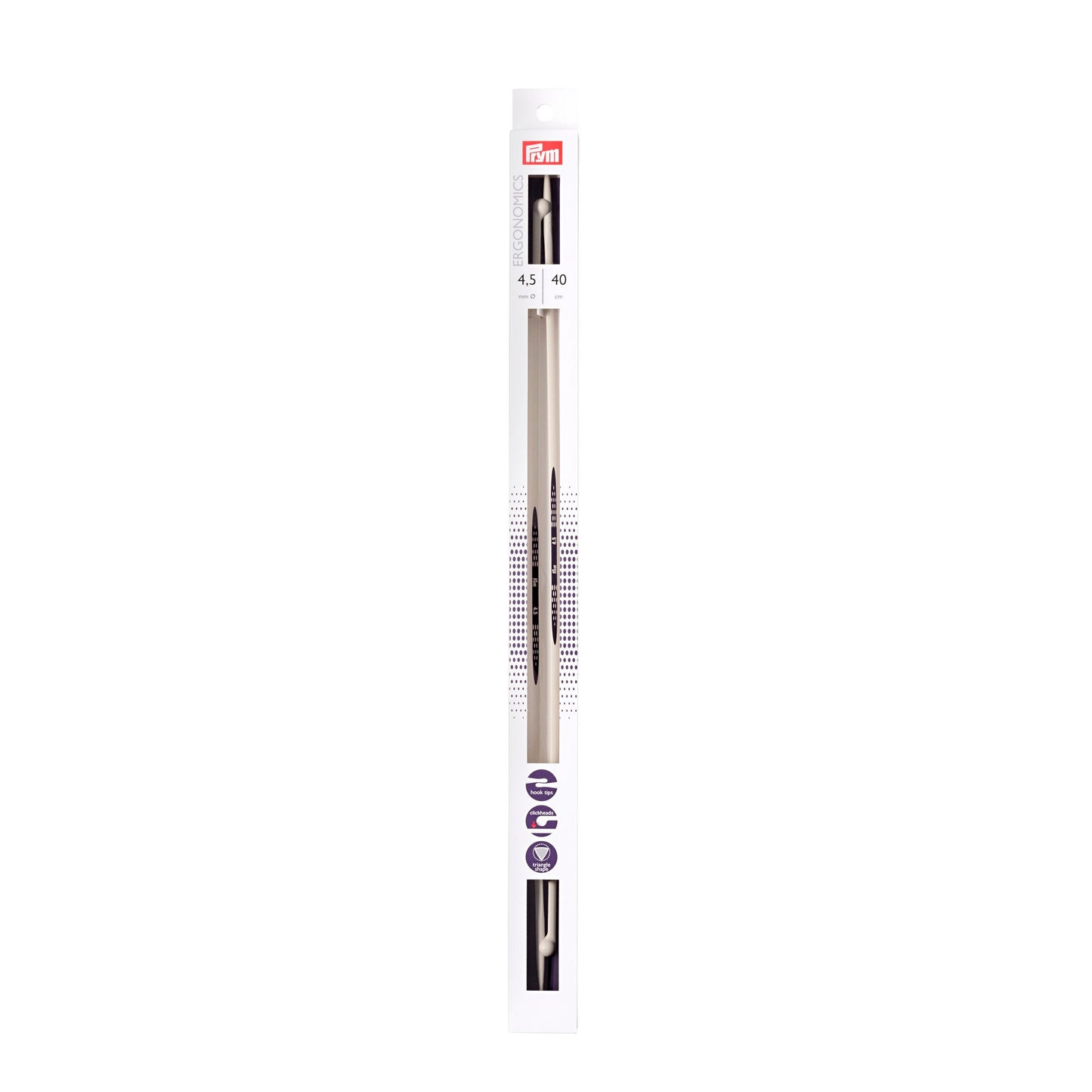 Single-pointed knitting pins Ergonomics 40 cm 4.50 mm
