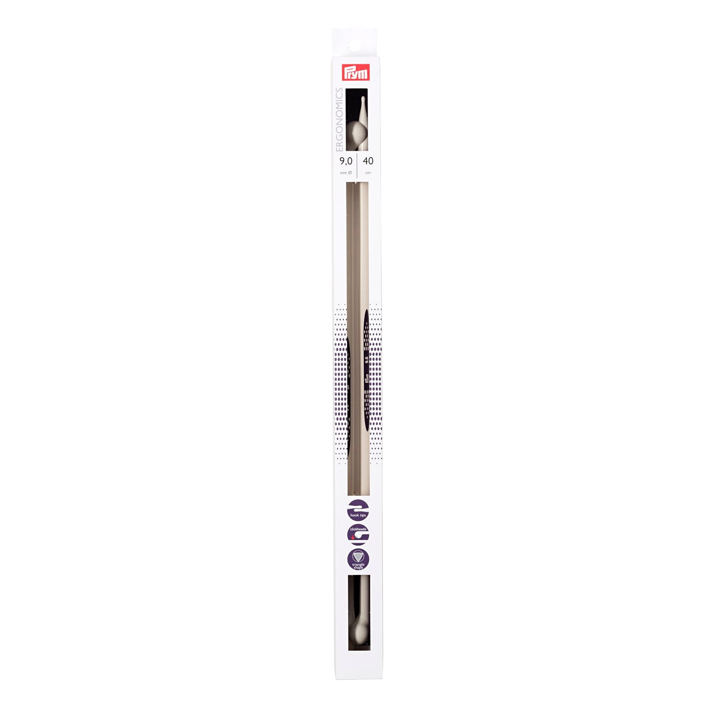 Single-pointed knitting pins Ergonomics 40 cm 9.00 mm