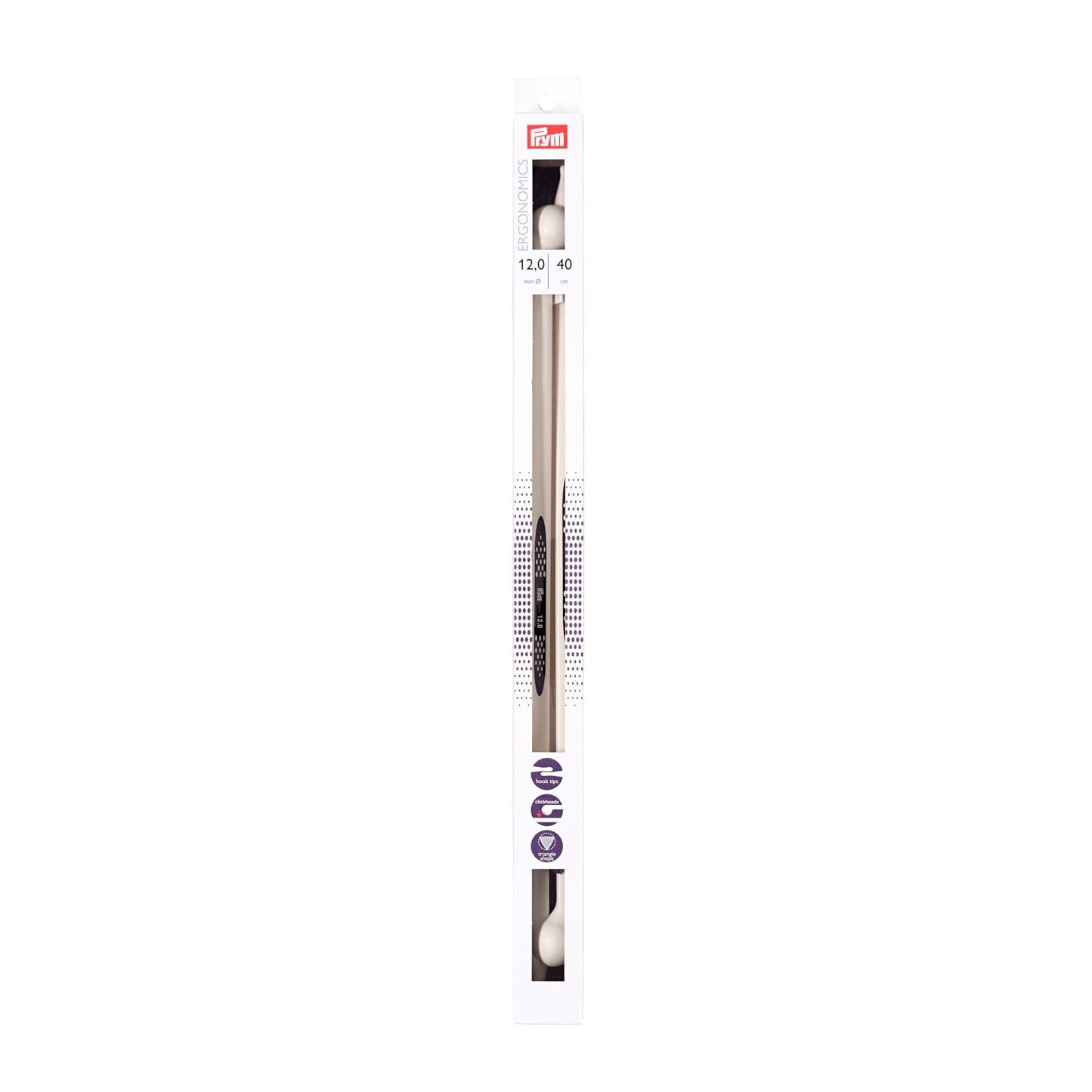 Single-pointed knitting pins Ergonomics 40 cm 12 mm