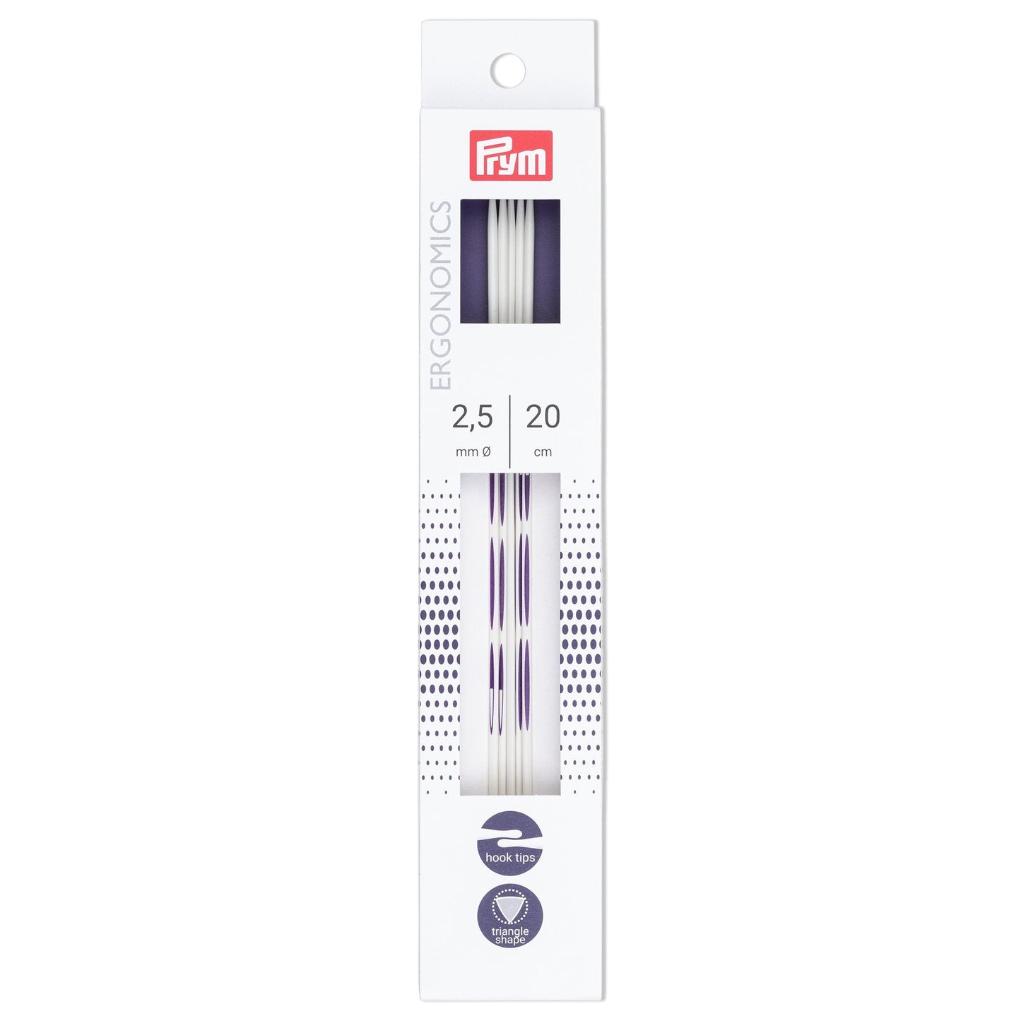 Double-pointed knitting pins Ergonomics 20 cm 2.50 mm