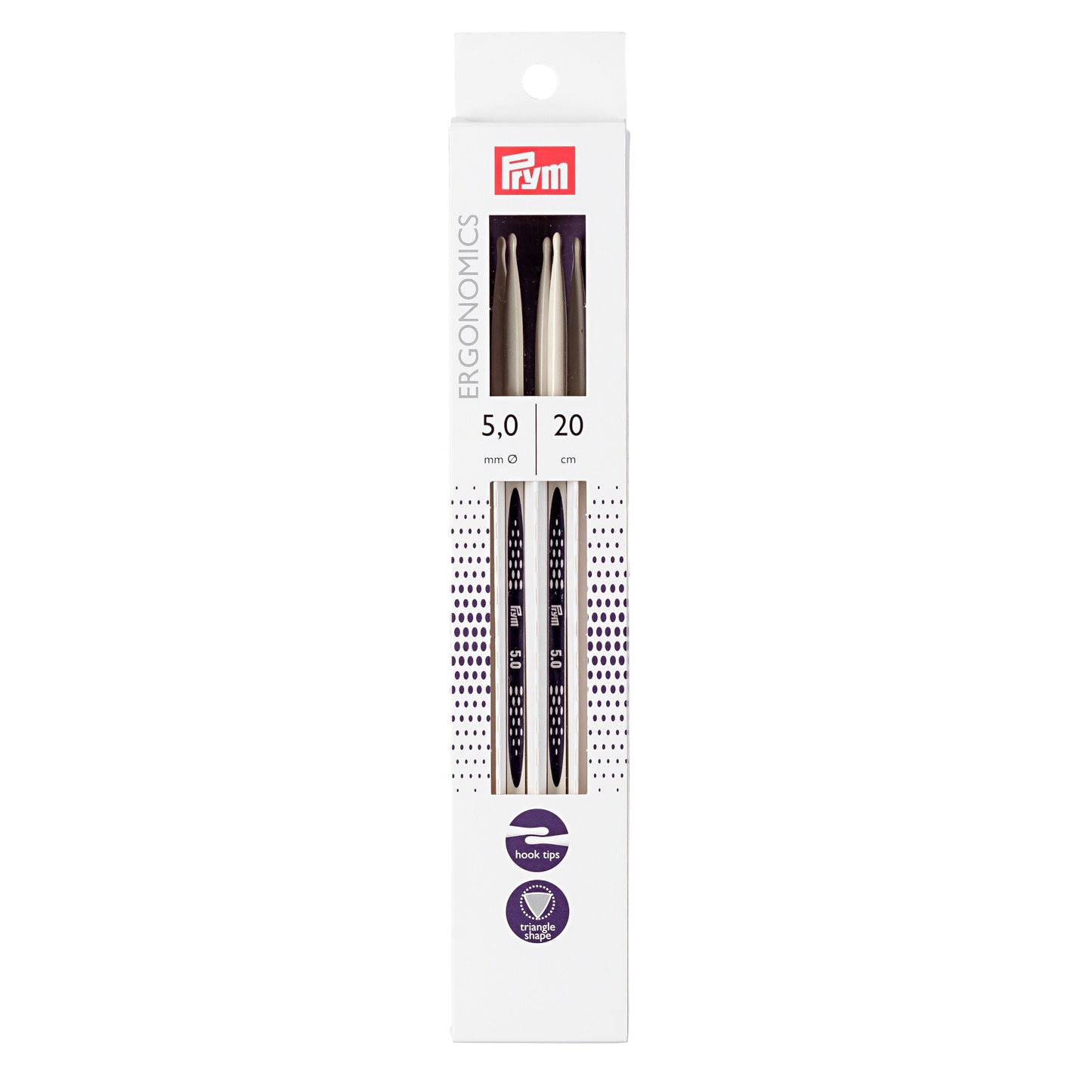 Double-pointed knitting pins Ergonomics 20 cm 5.00 mm