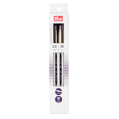 Double-pointed knitting pins Ergonomics 20 cm 5.00 mm