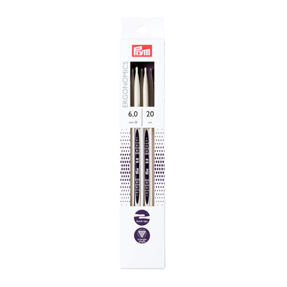 Double-pointed knitting pins Ergonomics 20 cm 6.00 mm