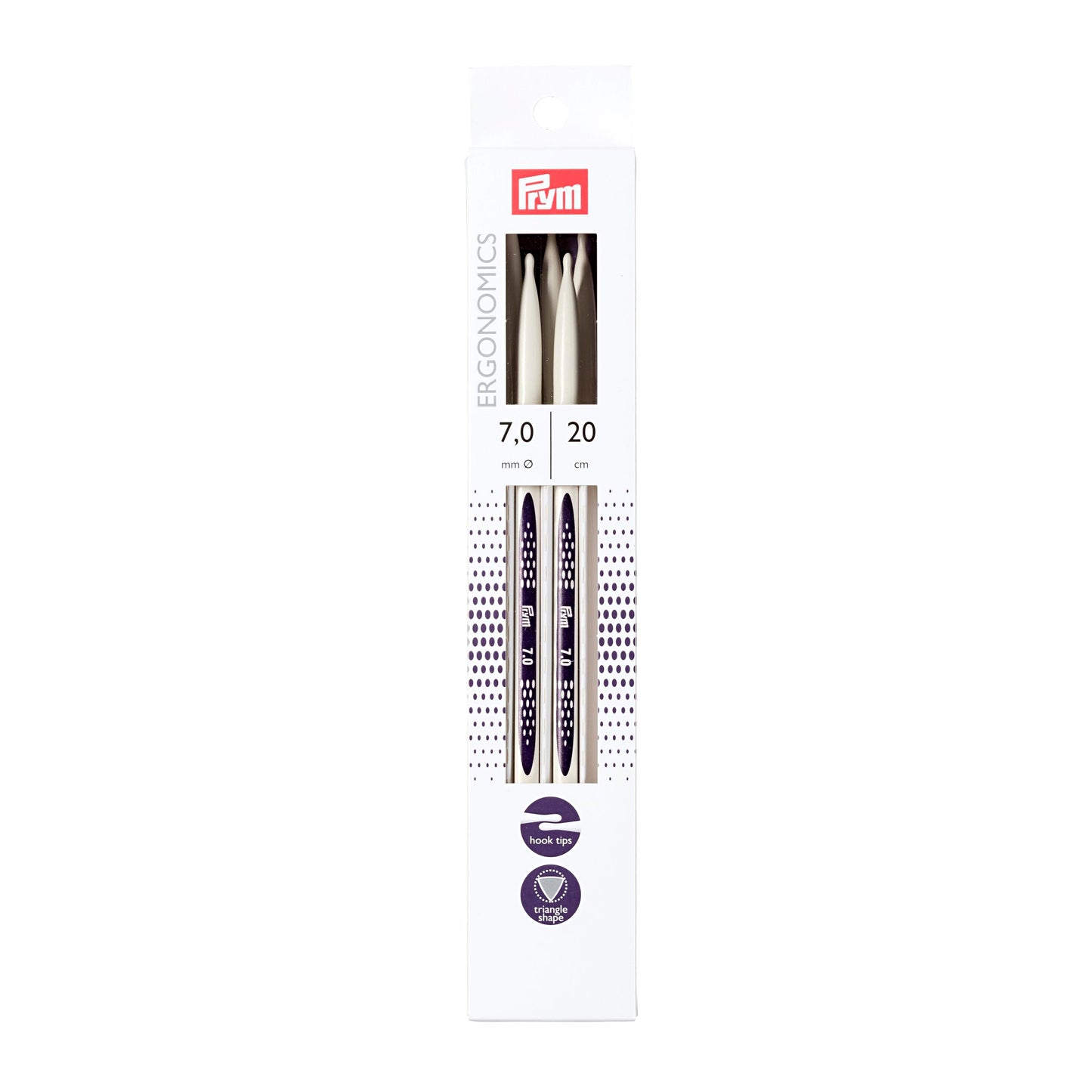 Double-pointed knitting pins Ergonomics 20 cm 7.00 mm