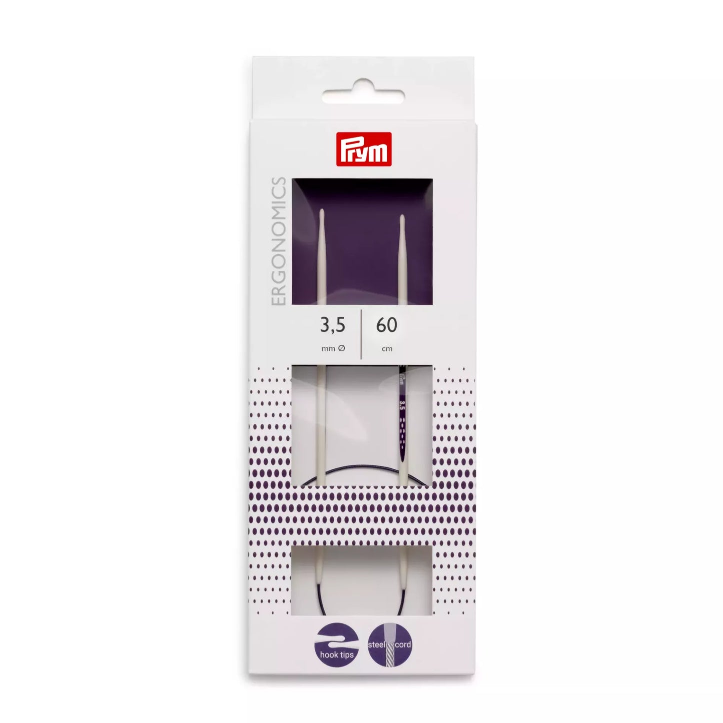 Circular knitting needles prym.ergonomics, 60cm, 3.5mm