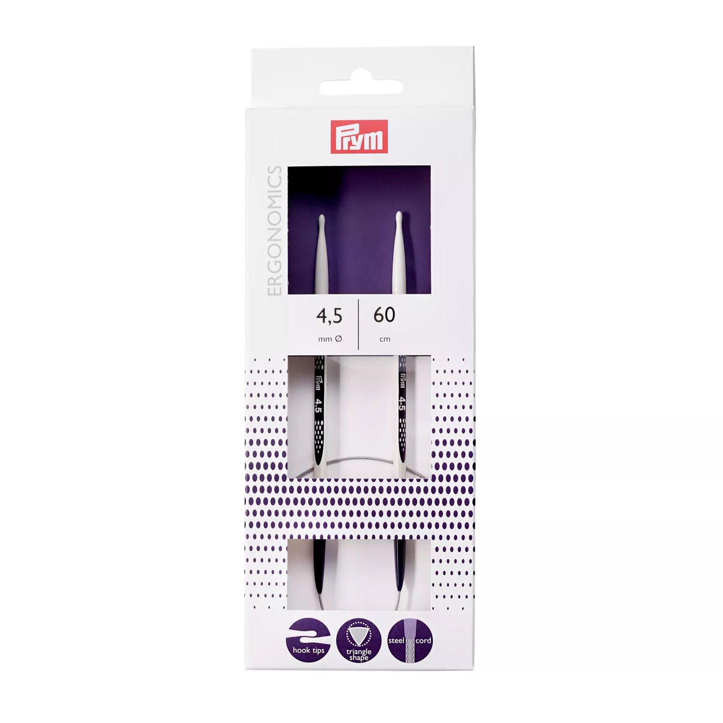 Circular knitting needles prym.ergonomics, 60cm, 4.5mm