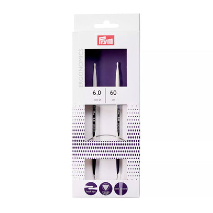 Circular knitting needles prym.ergonomics, 60cm, 6.00mm