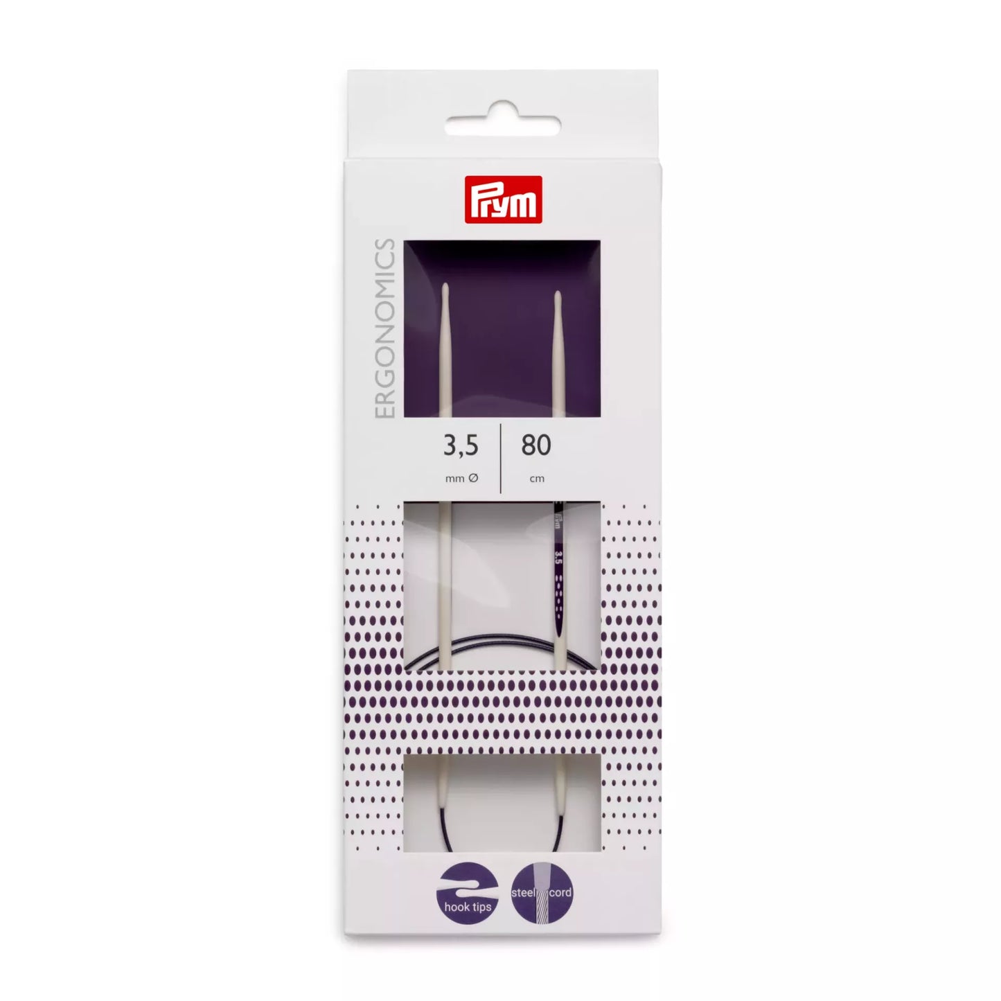 Circular knitting needles prym.ergonomics, 80cm, 3.5mm