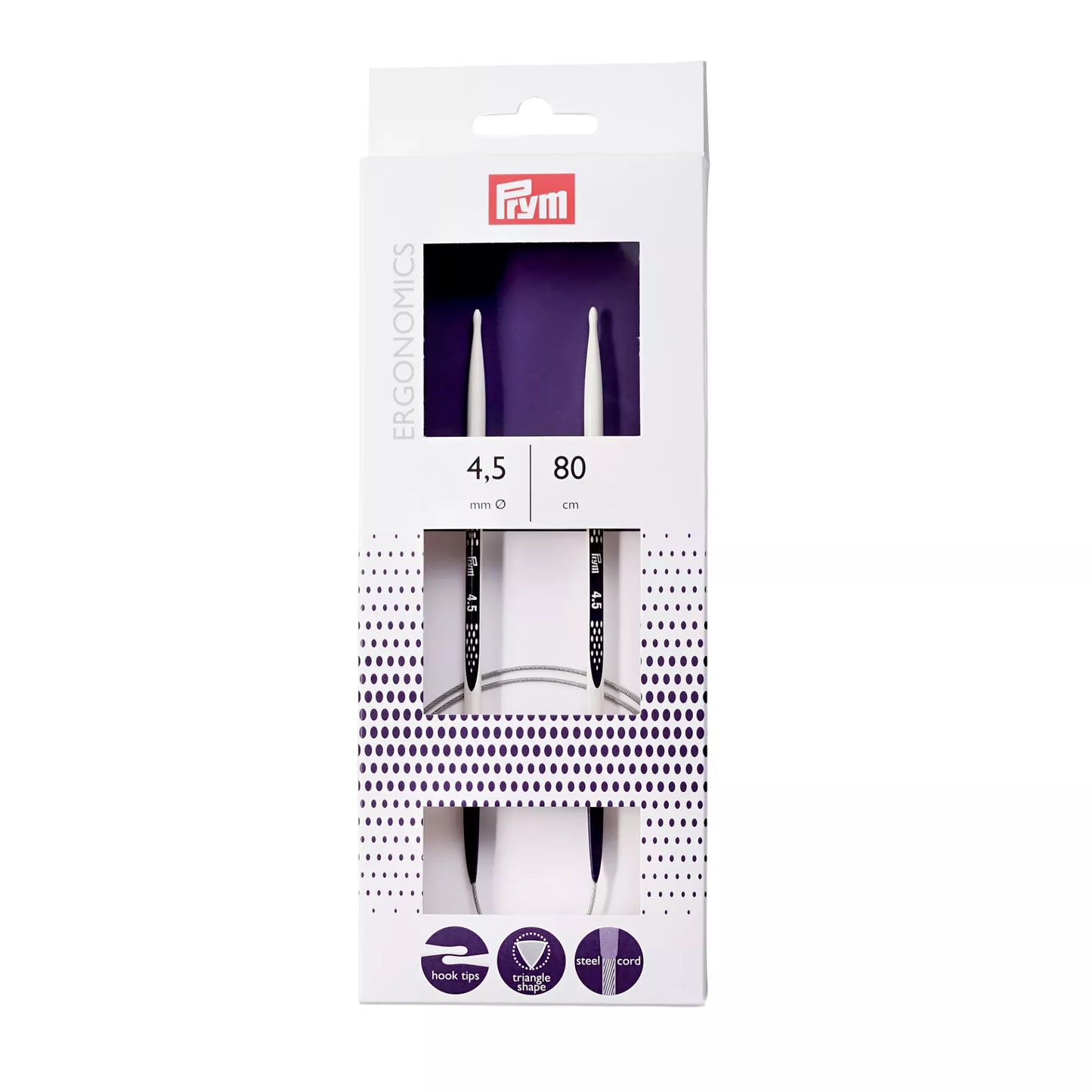 Circular knitting needles prym.ergonomics, 80cm, 4.50mm